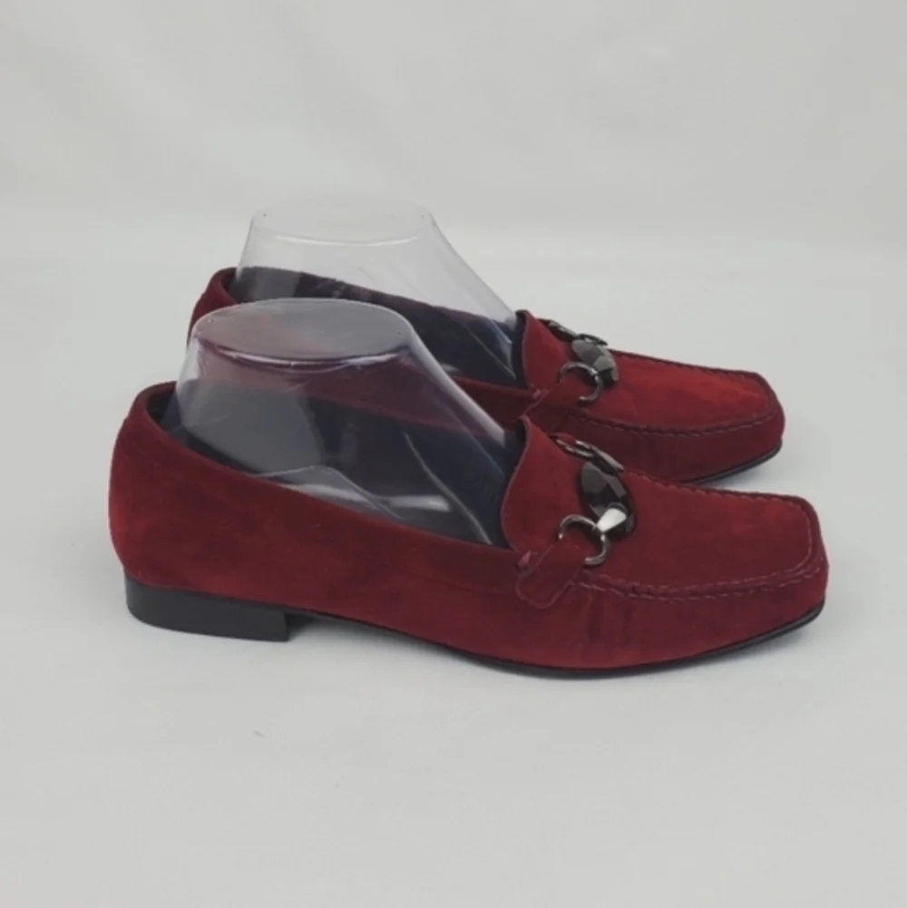 Stuart Weitzman Red Suede Men's Loafers